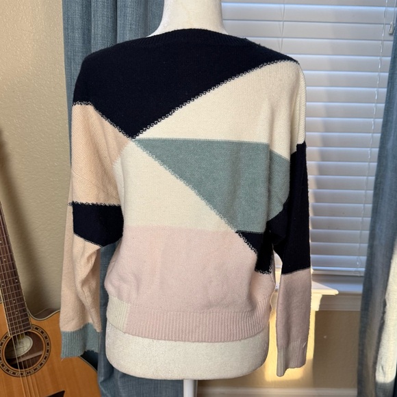 Joie Megu Wool/Cashmere Cropped Sweater Porcelain Multi Size XS - Picture 8 of 12
